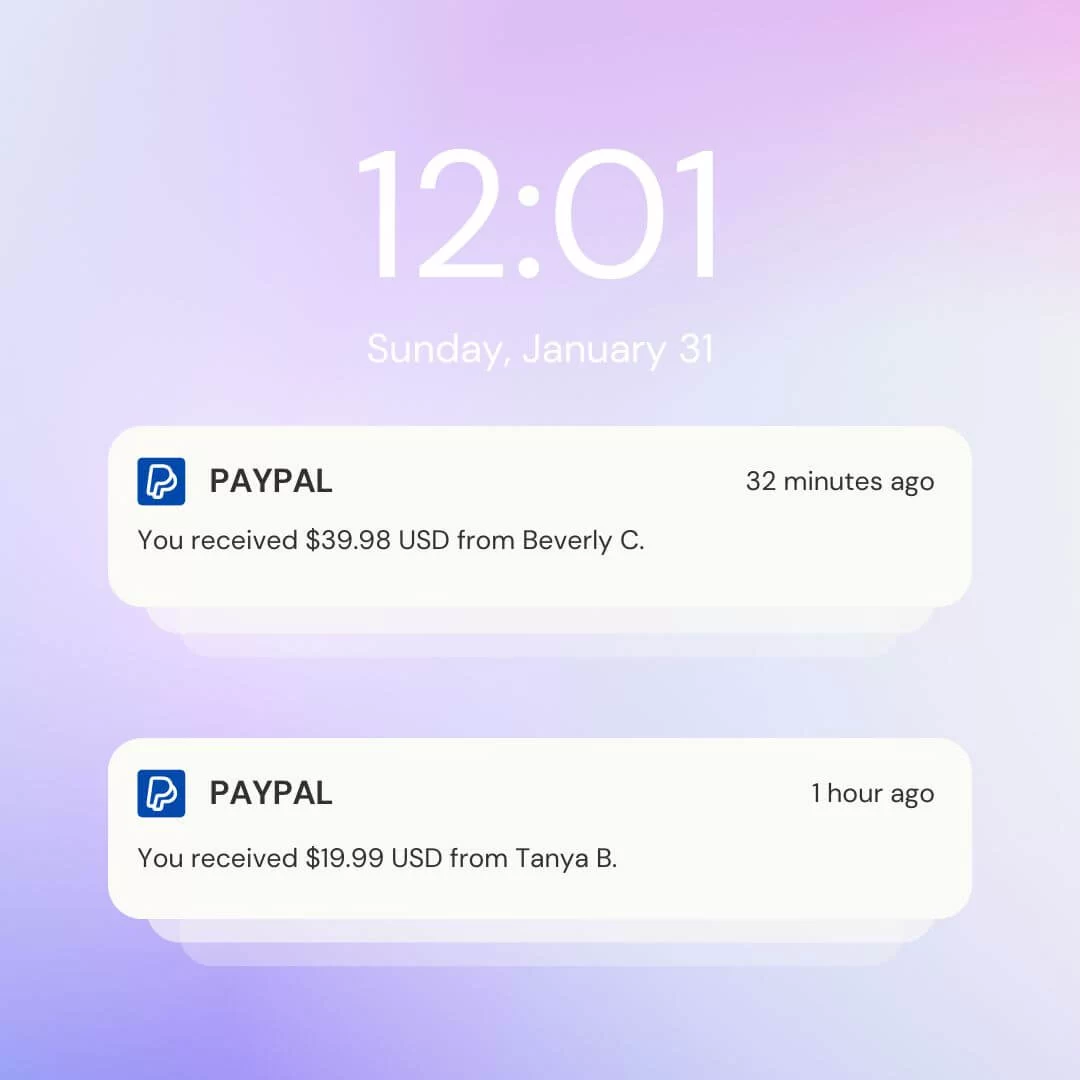 PayPal Payment Notifications