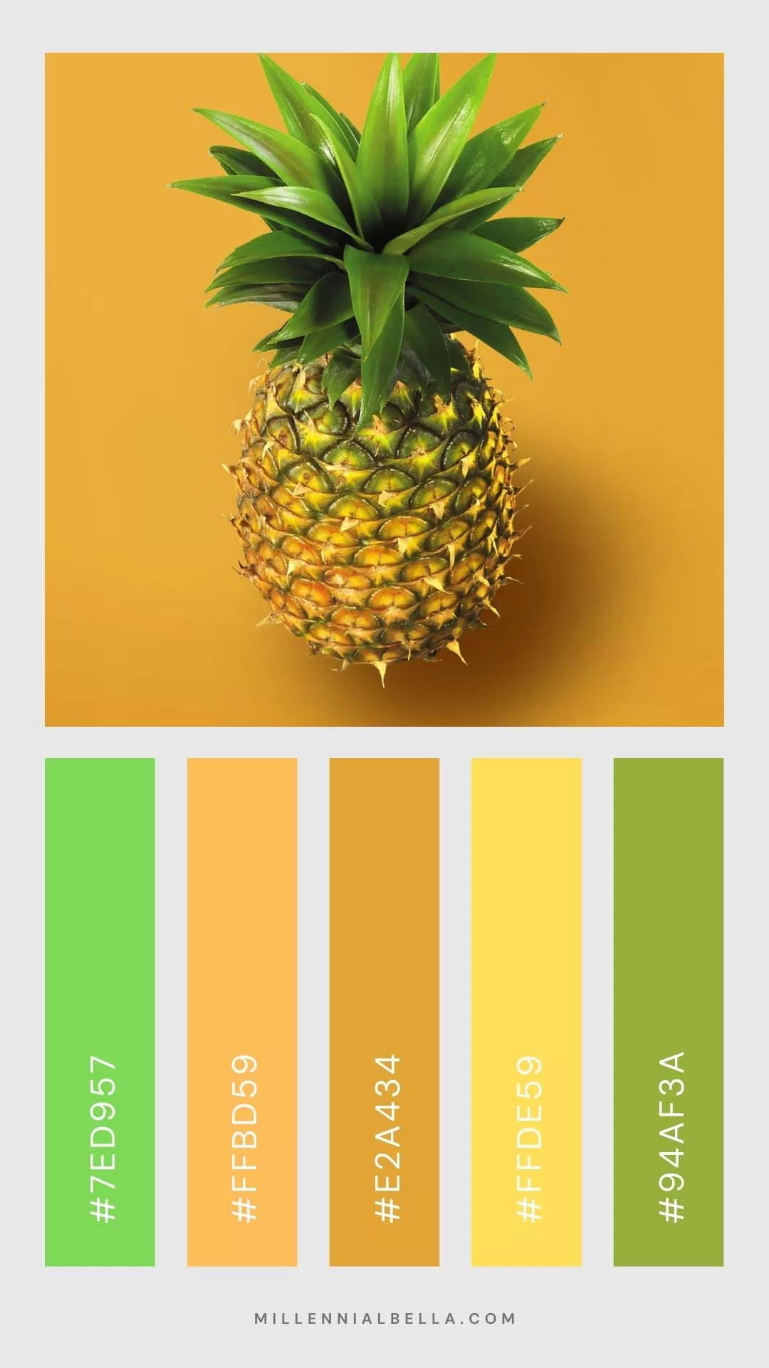 Summer Color Palettes 2023 - Pineapple Paradise