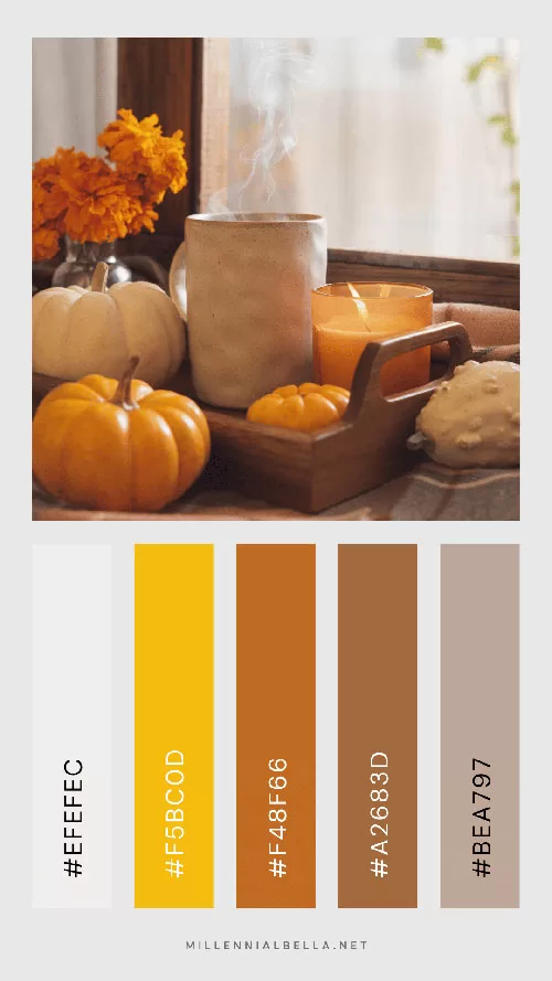 Pumpkin Spice Autumn Escape 2023 Fall Color Palette
